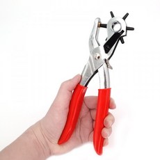 아이베란다 가죽 펀칭기 타공기 롤링 로터리, 1개, 실버