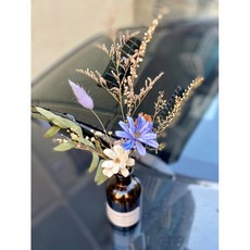 乾燥擴香索拉花束 贈玻璃瓶花器/永生花束/乾燥花束 / 情人告白 /聖誕節 /男友女友生日 /畢業花束, 浪漫粉,送玻璃花器