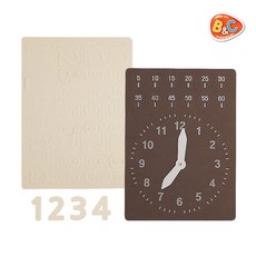 비앤씨 말랑쿠키 자석글자 숫자 + 시계, 58피스, 1세트