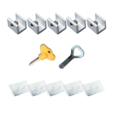 창문 잠금 장치 샷시 에어컨 창문락 윈도우락 방범 고정 스토퍼 1구형, 단일상품0, 5개