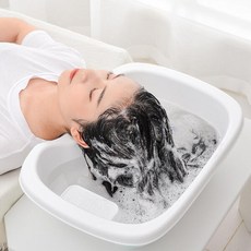 아트박스/제이라이프 환자 노인 임산부 머리감기 대야 이동식 샴푸대, 1개