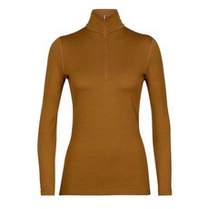 【Icebreaker】女 Tech 半開襟長袖上衣-BF260 米駝黃 NO.104390