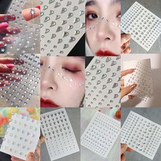 BLOWFISH FUGU메이크업 큐빅스티커 페이스큐빅스티커 진주 큐빅스티커, 20개