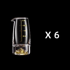 茶道 金山分酒器套裝 水晶玻璃酒具, 1個, 6只金山分酒器