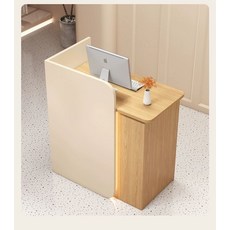 인포메이션 데스크 카운터 계산대 테이블 안내데스크 바테이블, 80x45x100cm, 화이트+그레이