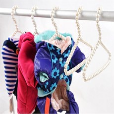 하나스마트 반려동물 액세서리 진주 옷걸이 10P 의류정리용품 고양이용품, 화이트 (10개)