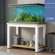 2자 3자 어항선반 축양장, 1개, 화이트 프레임+라이트월넛