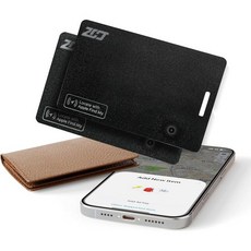 지갑 추적기 카드 Find My 앱과 호환iOS 전용 수하물 태그 여권 열쇠 IP67 방수 슬림 스마트 블루투스 추적 열쇠고리 구멍 포함충전 버전 1개입, Recharge -2 Pack, 1개