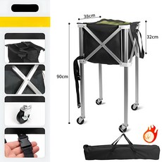 공 회수기 공줍기 피커 수납 바구니 카트 연습장 수집, 1개, 1단계 알루미늄 180개