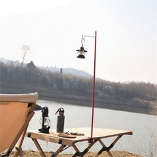 캠핑 랜턴 스탠드 접이식 슬라이딩 야외 캠핑 랜턴 걸이 거치대 휴대용 차박용 캠핑용 장비 낚시, 2랜턴스탠드-레드
