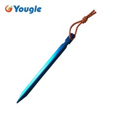 텐트 고정 바닥 피크 픽 말뚝 Yougle 10pcs 텐트 못 18cm 초경량 알루미늄 합금 텐트 스테이크 로프 야외 텐트 못 못 텐트 액세서리 장비, 푸른