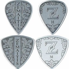 ZEMAITIS 特殊設計藤蔓 大三角Pick 彈片 撥片, 黑色 (單片),小三角, 1個