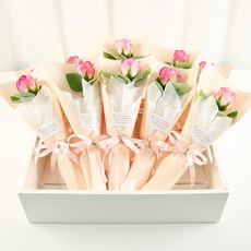 한송이 꽃다발 10다발, 10개, 투톤핑크