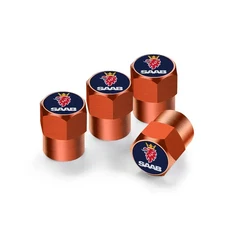 4PCS 자동차 타이어 휠 스템 공기 밸브 캡 커버 SAAB 9 4X 9000 99 Monster GT750, 01 golden SAAB