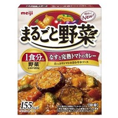 meiji 明治 茄子&熟番茄咖哩調理包 中辣, 1盒, 180g