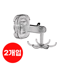 휘른 흡착식 주방도구걸이 다용도 회전걸이 후크 다용도걸이 주방걸이, 투명, 2개입
