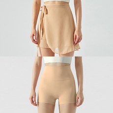 Innerwin Falling Mesh越野服裝下裝組 裙子+短褲 米色