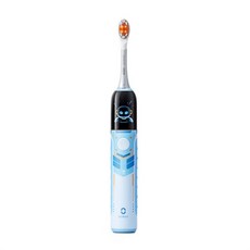 Oclean 歐可林 兒童AI聲波電動牙刷 K3 Pro 智慧掃振系統 彩色螢幕 緩震刷頭, 1個, 藍色,原廠刷頭X2, 藍色
