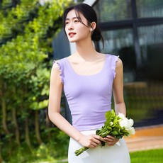 QUEEN YOGA瑜伽運動背心運動舒適小可愛（固定一體杯）