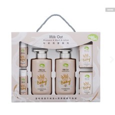 Nac Nac 牛奶燕麥沐浴乳 / 牛奶燕麥洗髮乳 /500ML/ 牛奶燕麥潤膚乳200ML/, 1個, 牛奶燕麥護膚禮盒, 200g