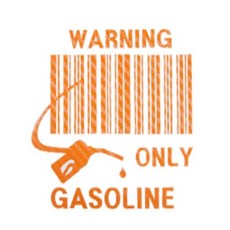 [모터스파이] 고급 카본재질 주유구 데칼 스티커 디젤 가솔린 혼유방지 바코드디자인