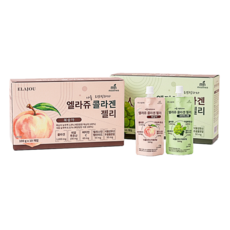 엘라쥬 콜라겐 곤약 젤리 복숭아(저분자콜라겐 히알루론산 엘라스틴 비타민C 식물성뮤신)100g 10개, 100g