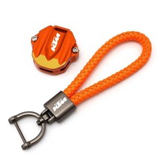 알루미늄 오토바이 키 케이스 커버 보호 쉘 끈 장식, 2. B-orange keyring, 1개