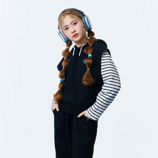 오션스카이 여아 스포티 후드 캐주얼 조끼