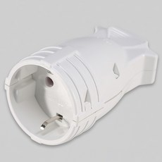 위너스 1구 코드 콘넥터 바디 노출형 심플 화이트 국산 AC250V 16A, 1개