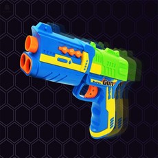 어린이 다트총 20x18cm 액션 다트 게임 조카 선물 실내놀이, 1개