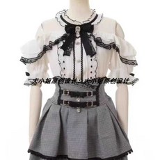 지뢰계 치마 핑크 버클 웨스트 패션 스커트 레이스업