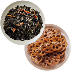 선미식가 국내산 100% 파래무침 1kg + 연근조림 1kg, 2개
