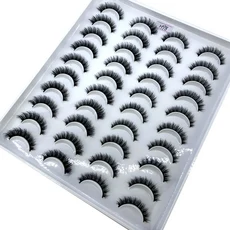 3D 인공 밍크 인조 속눈썹 두껍고 푹신한 20쌍은 아이 메이크업과 미용에 재사용 가능합니다., 22 20pairs-H98