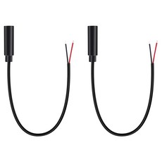 Fancasee 2팩 3.5mm 1/8인치 암 잭-스피커 와이어 베어 피그테일 TS 모노 플러그 커넥터 어댑터 스피커 및 트리거 케이블용 수리 오디오 케이블