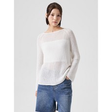 (국내매장정품) 에잇세컨즈 8SECONDS 시어 루즈핏 긴소매 풀오버 아이보리 (324751LY30) 324751LY30 115904