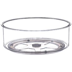 透明旋轉置物架 360度旋轉收納盤 多功能廚房調味品收納架 化妝品收納 旋轉托盤, 透明, 1個