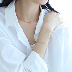 심플 슬림체인 목걸이 팔찌 세트 [당일발송/무료배송]