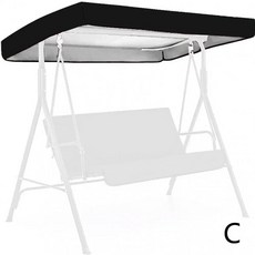 191 120 18 스윙 의자 커버 먼지 방지 차양 캐노피 여름 야외 정원 놀이터, Black