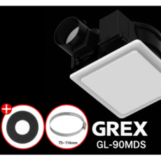그렉스 GL-90MDS 환풍기 전동댐퍼 일체형 GL60/GL90 교체 천장형 욕실 화장실 저소음 역류방지댐퍼 구펜, 고객 직접 설치