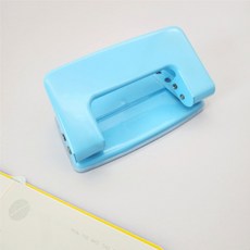 셀프제본 2구 펀치 펀칭기 스카이블루, 셀프제본 2구 펀칭기 스카이블루, 단품