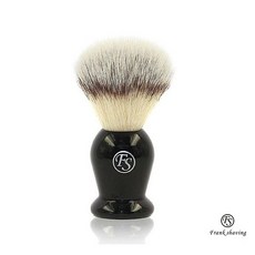 Frank Shaving入門款鬍泡刷，仿烏木手把綜合天然毛料，復古修容，95MM尺寸，舒適刮鬍體驗, 1個, 1