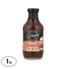 G Hughes 무설탕 BBQ 소스 오리지널, 1개, 510g