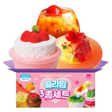 핑딸케+라즈베리소르베+애플블랙티 100ml 슬라임 세트, 1개