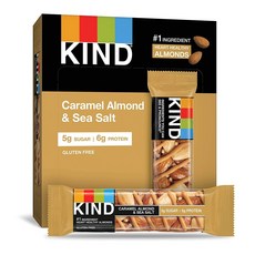카인드 바 캐러멜 아몬드 & 씨 솔트 12개입 글루텐 프리 프로틴 6g, 1개, 480g