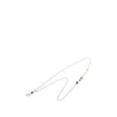 구찌 중고 1990-2026 스털링 실버 하트 크리스털 드롭 펜던트 네크리스