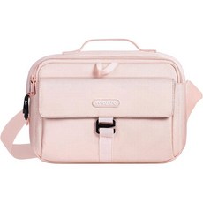 MOSISO 카메라 가방 케이스 DSLRSLR미러리스 사진 메신저 콤개트 크로스바디 패딩 숄더백 캐논니콘소니 카메라와 호환 가능 렌즈 핑크, Pink, 5) Pink, 1개, 분홍색