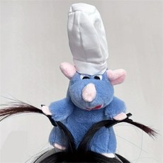 신라Pick 라따뚜이 토끼 두 손 집게 인형 머리띠 촬영소품 귀여운 웃긴 선물 초등학생머리띠