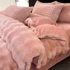 산호 플리스 침구 급 토끼털 벨벳 밀크 커버 이불 싱글, B. 팥앙금