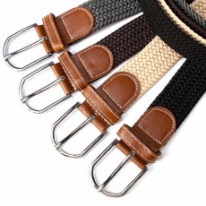 남성용 니트 밴딩 벨트 캐주얼 허리띠 메쉬 스타일, 다크그레이