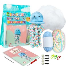 앤트앤비 DIY 뜨개인형 패키지 해파리모빌, 블루, 1개